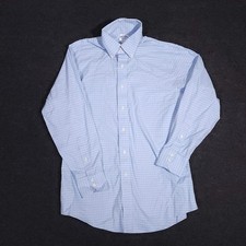 Brooks Brothers Stretch Oxford Button Down Shirt Mens 15-32 Blue Cotton Non Iron