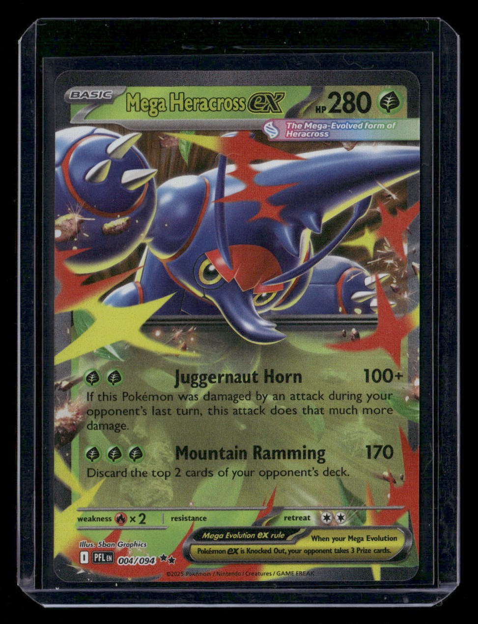 Pokemon ME02: Phantasmal Flames 004/094 Mega Heracross ex - NM