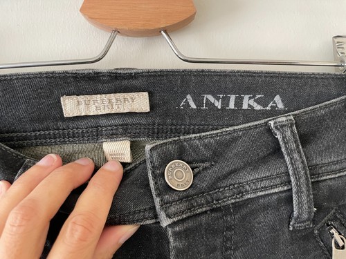 Jeans Burberry Brit Anika Nero Punk Biker Moto Moto Donna 26 - Foto 6 di 20
