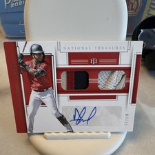 Panini National Treasures Domingo Leyba Auto Patch #GGS-DL 07/25 Diamondbacks