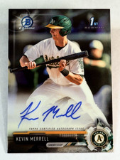 2017 Bowman Chrome 1st PROSPECT ROOKIE AUTO Kevin Merrell. item 12