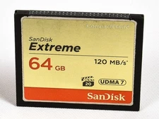 Sandisk 64GB Extreme 120MB/S UDMA 7 VPG-20 Compact Flash (CF) Memory Card