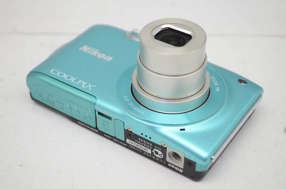 [Como Nueva] Cámara digital compacta Nikon COOLPIX S3300 16,0 MP verde menta #251022k Foto 4 de 4