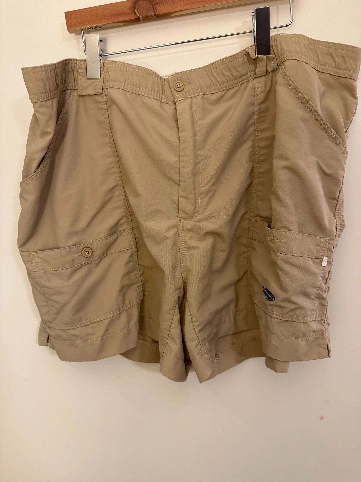 AFTCO Bluewater Wear Khaki Beige/Tan Shorts -Size 44 Outdoor/Fishing/Swimwear
