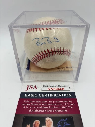 Barry Bonds Signed Autographed National League Baseball JSA COA With Case