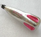 Vintage Silver Glass Christmas Ornament Xmas Tree Antique USSR Decor Rocket