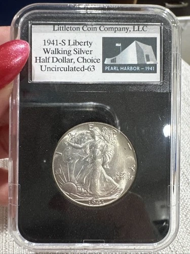 1941-S Liberty Walking Silver 50c Choice Uncirculated-63 Coin You Grade