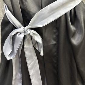 Victoria&rsquo;s Secret Black Satin Robe M/L Belted Kimono Lounge Sleepwear Sexy