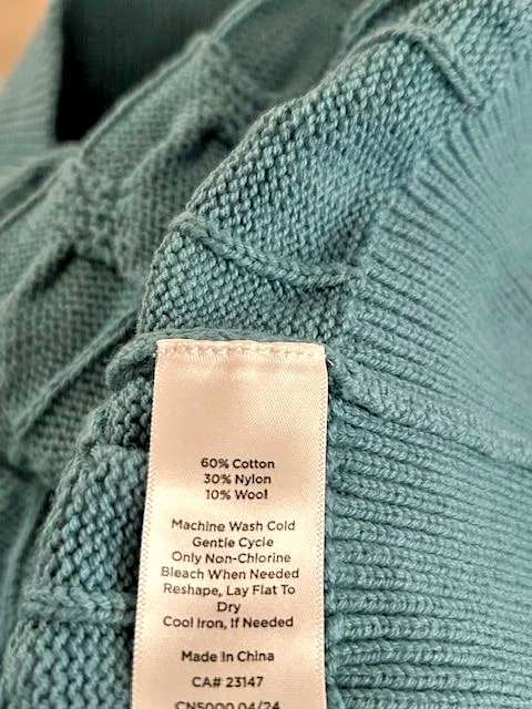 Lote de 3 suéteres Talbots para mujer XL blanco, verde, azul-verde algodón, nailon/lana Foto 4 de 4