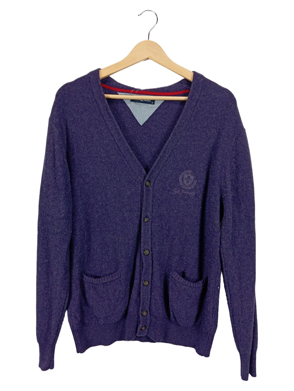 Casa Moda Herren Strickjacke Lila Gr. 48/M Wolle Casual Casa Moda Herren Strickjacke Lila Gr. 48/M Wolle Casual