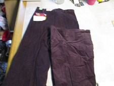 Landlubber Chelsea VTG Brown Corduroy Bell Bottom pants Jeans W29 Disco NWT