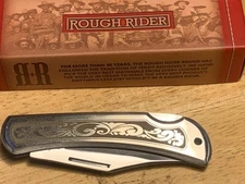 Rough Ryder Fancy Lockback 3 1/2" Pocket Knife with Pocket Clip RR746