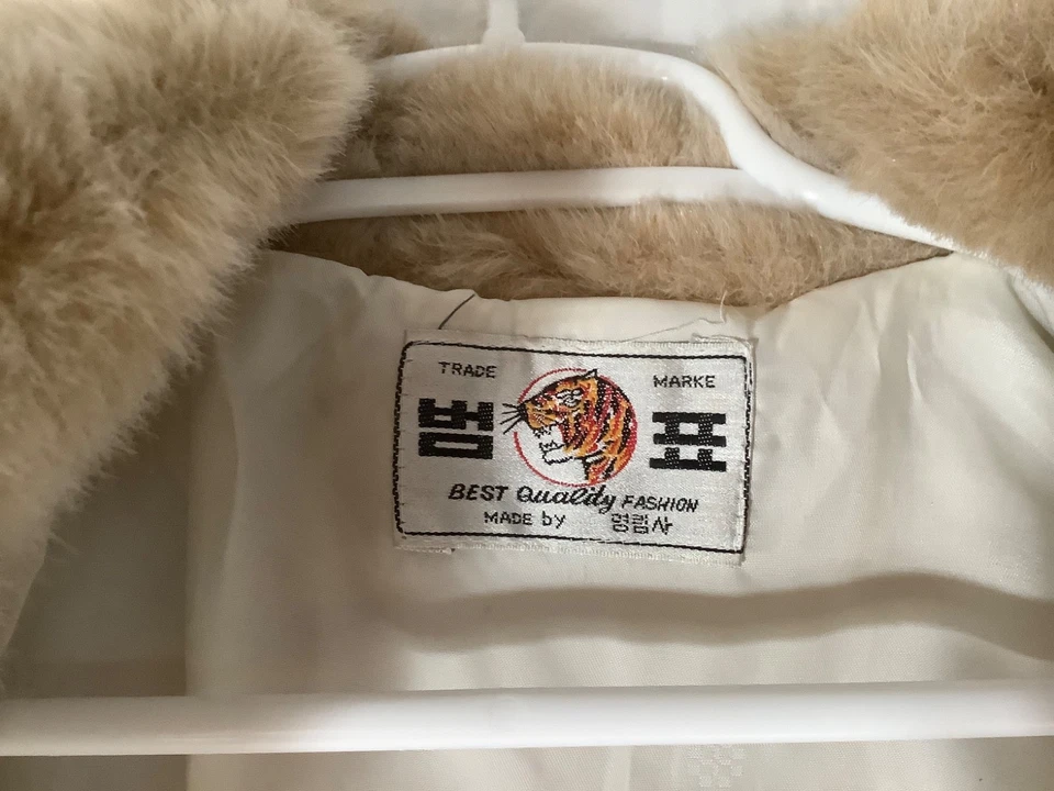 Abrigo de piel sintética vintage para mujer forrado satinado mafia esposa discoteca Foto 4 de 4