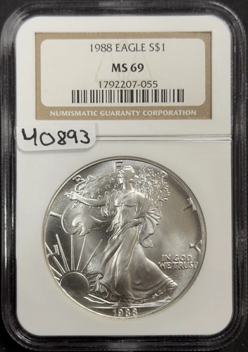 1988 Silver Eagle - NGC MS69 ( 40793 )