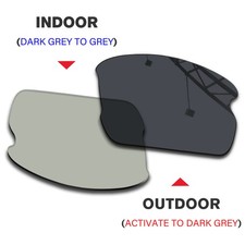 Grey to Dark Grey Replacement Lenses for Oakley Flak 2.0 AF OO9271 61mm