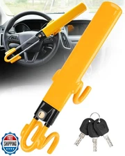 Tevlaphee Steering Wheel Lock - Heavy Duty Antitheft Device and Car Security 