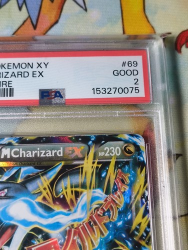 PSA 2  2014 Pokemon XY Flashfire M Mega Charizard EX 69/106 Full Art Holo Foil - Foto 3 di 10