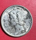 1945 US Mercury SILVER Dime "Philadelphia" Mint! Choice XF Details! Old Coin!