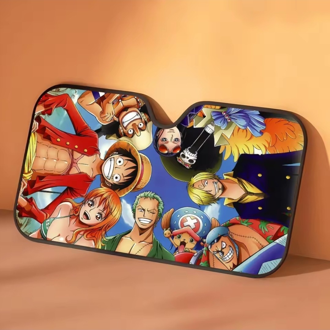 Parabrisas Sol Coche one piece Protección Automóvil Luffy Tripulación