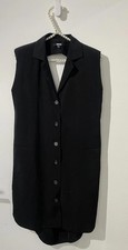 ASOS Black Shirt Dress Sleeveless, Cowl Open Back Detail Size UK12