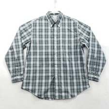 Brooks Brothers Regent Shirt Mens Large Green Plaid Long Sleeve Button Down