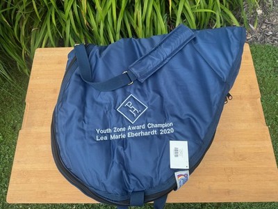 New SCHNIEDERS Dura Tech Padded Zip Up English Saddle Carrier Case ~ Navy