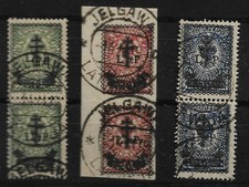 Latvia. Russia 1919. West Army. Bermont overprint Mi 23,24,26 SC 2N23 USED