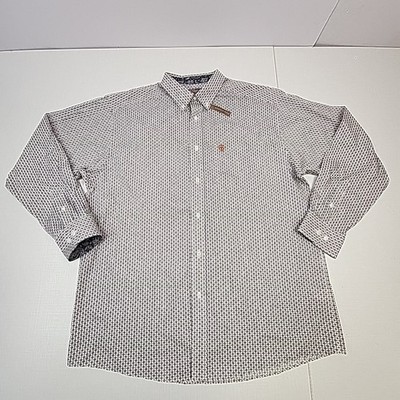 Ariat wrinkle free mens XL button long sleeve western cattle shirt NEW NO TAGS
