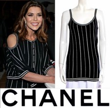 Chanel 2015 Black White Stripe Sweater Top 40...