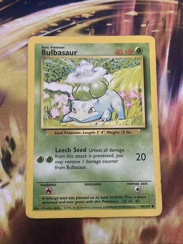 Pokémon TCG Bulbasaur Base Set 44/102 Regular MP