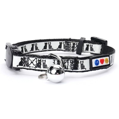 Glow in The Dark Cat Collar with Breakaway Safety Buckle & Bell Adjustable Ki...