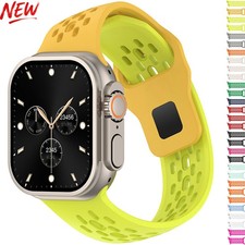 Sweat Resistant Angled Cut Silicone Band For Apple Watch 12 11 10 9 8 SE/Ultra 4