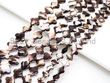 Natural Mother of Pearl beads, 8/10/12/15/18mm Brown Plated Mother of Pearl