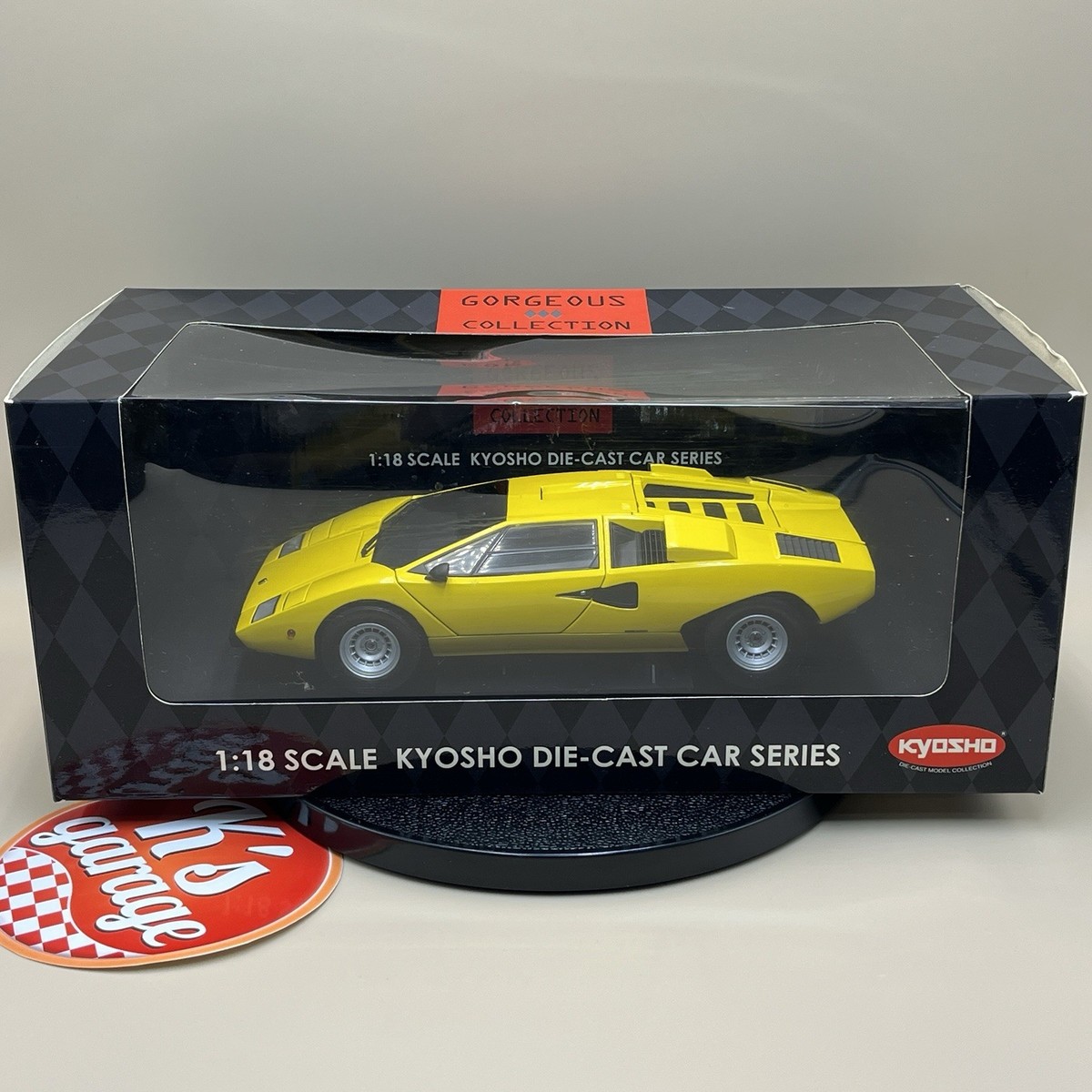 Kyosho 1/18 Lamborghini Countach LP400 yellow Gorgeous Diecast
