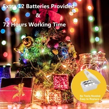 30 PACK Fairy Lights Battery Operated - 7Ft 20 Led Twinkle Lights 3 Modes Bulk M