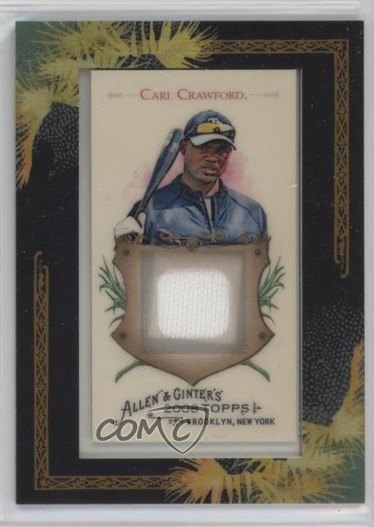 2008 Topps Allen & Ginter's Framed Mini Relics Carl Crawford #AGR-CC1 0d08