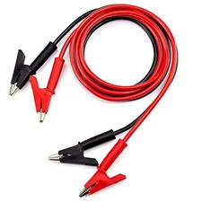 Alligator Clips Electrical Test Leads Set, 15A Jumper Wires Heavy Duty with 2
