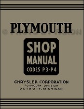1937 Only Plymouth Shop Manual 37 P3 P4 Repair Service Book 1937 Only Plymouth Shop Manual 37 P3 P4 Repair Service Book
