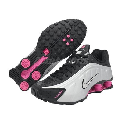 NIKE W ショックス R4 WAR3565 012BLK/M SILV Nike Wmns Shox R4 Black Metallic Silver Pinksicle Women Casual