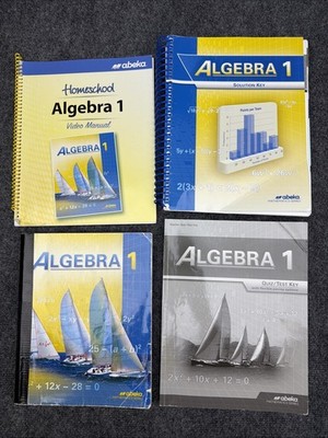 Abeka Algebra 1 Solution Key, Quiz / Test Key,  Student Text  & Video Manual