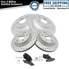 Font & Posi Ceramic Brake Pad & Performance Drilled Slotted Zinc Rotor