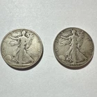1936-D & 1937 Liberty Walking Half Dollar Silver Denver 50C Coin Lot