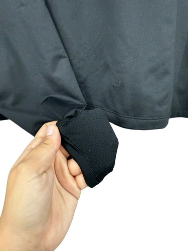 ATHLETA Whistler Mock Neck Top Womens Large Black Long Sleeve Cropped Shirt - Picture 5 of 8