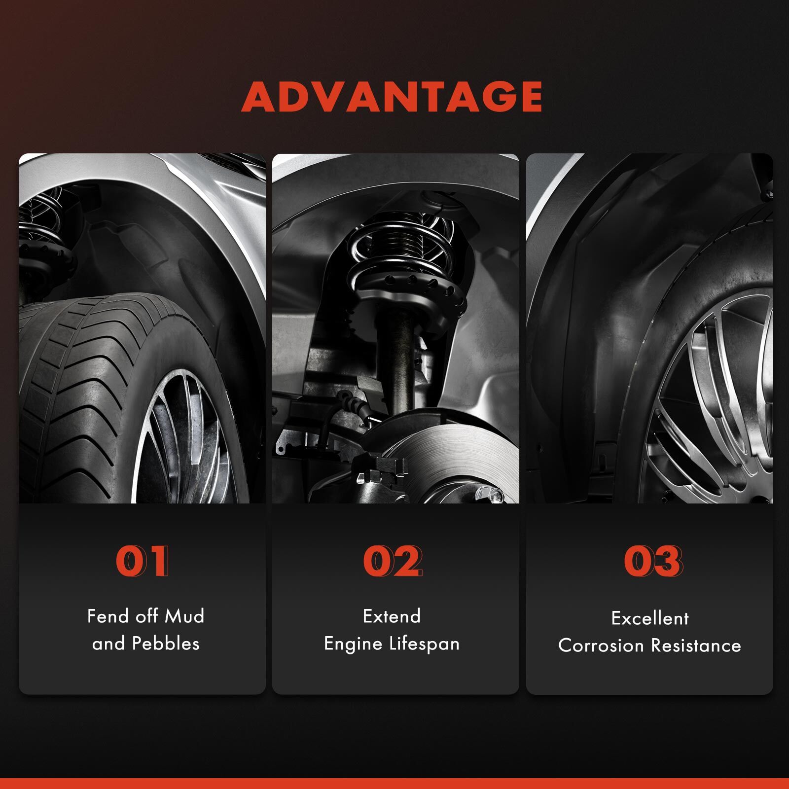 2pcs Front Inner Fender Liners for BMW E90 323i 325i 330i 330xi 335i 328xi 3.0L