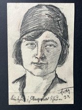 Portrait - Aktmodell (vor dem Auftritt) -  Münchner Schule - 1934 - signiert