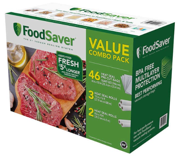 NEW FoodSaver Vacuum Sealer Bag and Roll Combo Pack eBay