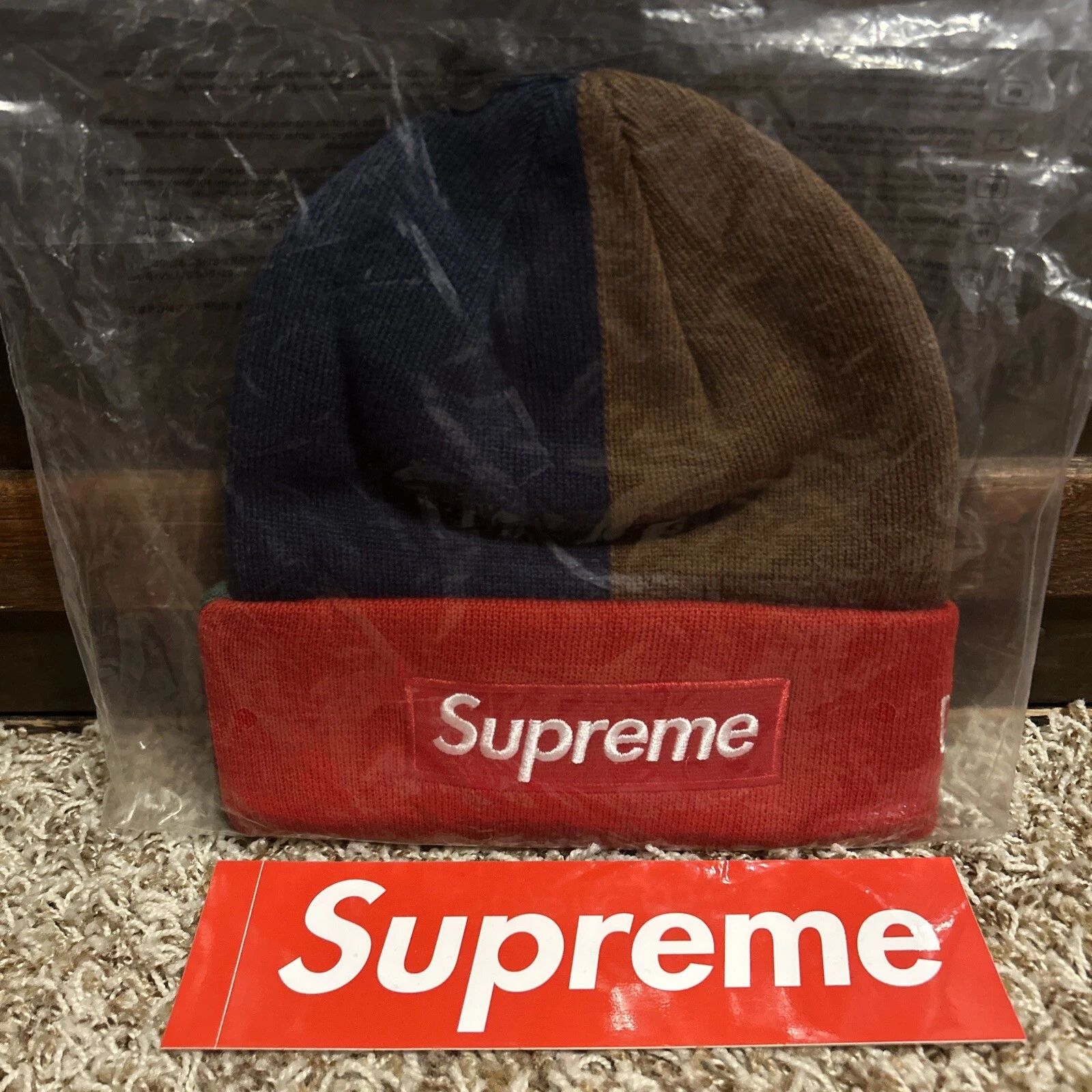 ?Bonnet Supreme x New Era Box Logo   Multicolore   LOGO BOÎTE ROUGE   FW24 