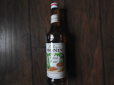 Le Sirop de Monin Peanut Butter Flavor Syrup For Coffee Lattes 750ml Bottle