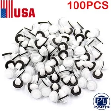 100 pcs Hole Car Plastic Rivet Door Trim Retainer Clips 9mm For Honda Mitsubishi