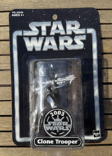 Star Wars Boba Fett silver Figur 2003 MOC OVP 25th Anniversary